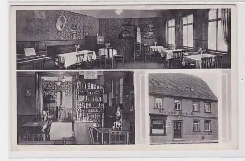 89546 Mehrbild AK Deutsche Bierhalle Könnern, Bes. E. Neumeister, Innenansichten