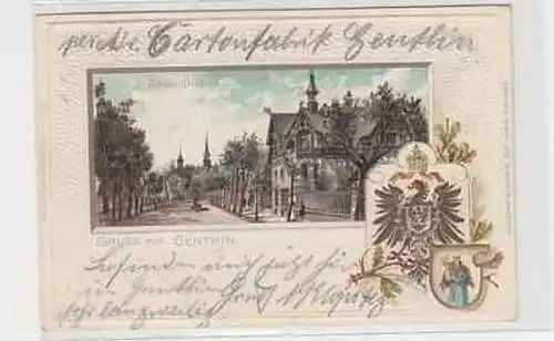 02246 Präge Ak Gruß aus Genthin Parchenstrasse 1904