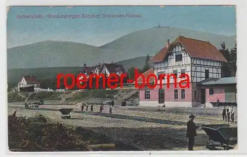 82476 Ak Halberstadt Blankenburger Bahnhof Dreiannen Hohne um 1910