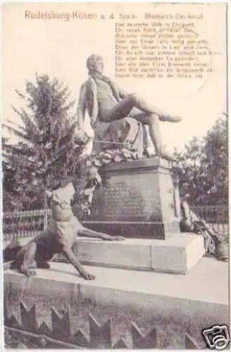 25135 Ak Rudelsburg Kösen Bismarck Denkmal 1914