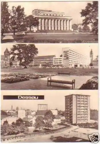 26620 Mehrbild-Ak Dessau Landestheater usw. 1968