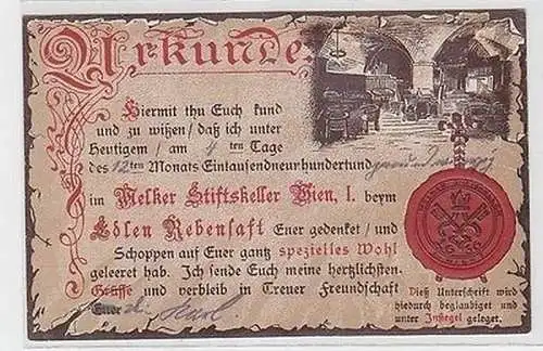 62980 Präge Ak Wien Melker Stifts Kellereien 1942