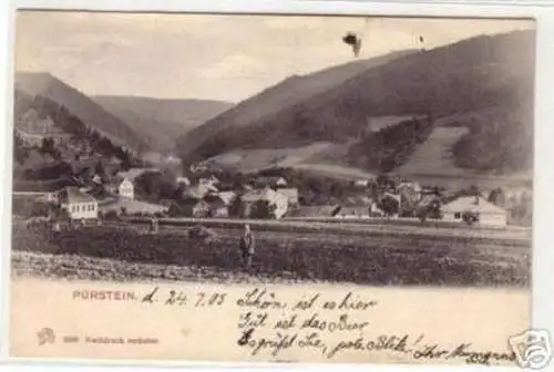 08001 Ak Pürstein Totalansicht 1905