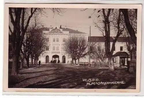 42341 Ak Wels in Oberöstereich Alpenjägerkaserne um 1940