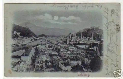 09406 Mondscheinkarte Salzburg Totalansicht 1898