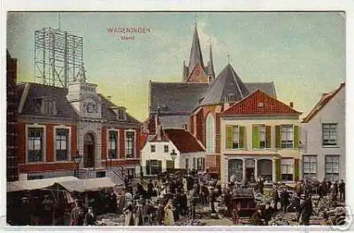 10795 Ak Wageningen Niederlande Markt um 1910