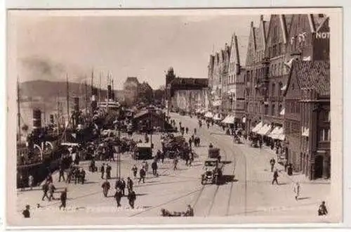 47471 Foto Ak Bergen Norwegen Tyskebryggen um 1940