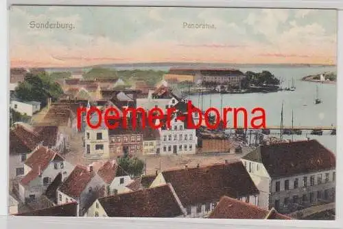 79912 Ak Sonderburg Sønderborg in Dänemark Panorama 1907