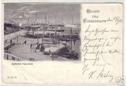 11046 Ak Grüße aus Kopenhagen Nordre Toldbod 1899