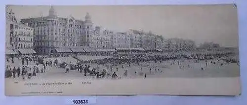 103631 Maximumkarte Ostende Strand La Plage et la Digue de Mer um 1910