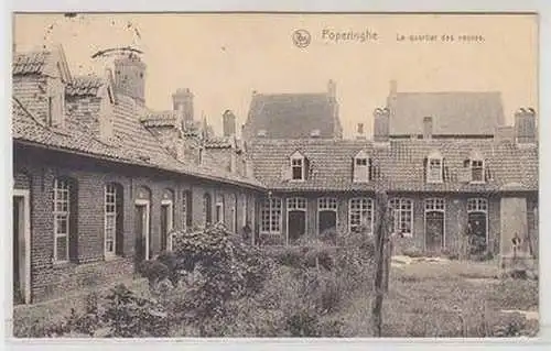 55219 Feldpost Ak Poperinghe le Quartier des Veuves 1915