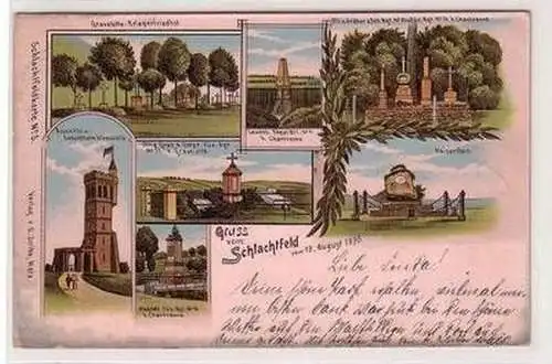 42822 Ak Lithographie Gruß vom Schlachtfeld vom 18. August 1870