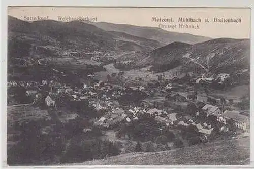 45893 Ak Metzeral, Mühlbach u. Breitenbach Elsass 1915