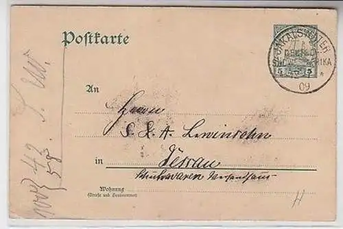 63026 Ganzsachen Ak Deutsche Kolonie DSWA Stempel Jakalswater 1909