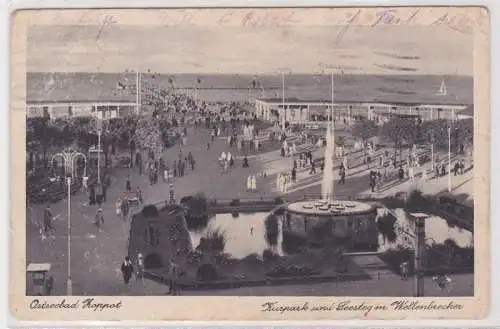 06211 Ak Ostseebad Zoppot (Sopot) Kurpark und Seestieg 1929