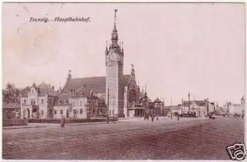 21041 Ak Danzig Hauptbahnhof 1907