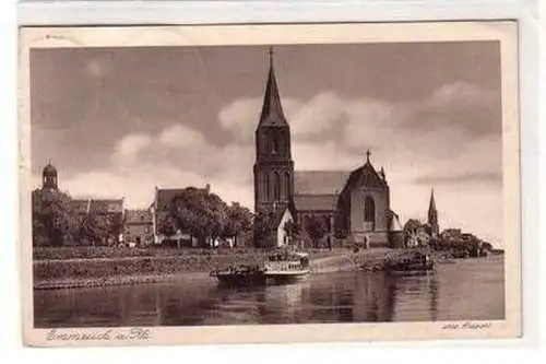 54036 Ak Emmerich am Rhein Kirche und Fähre 1927