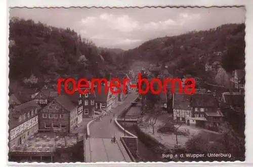 53892 Foto Ak Burg a.d. Wupper Unterburg 1955