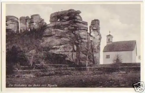 25640 Ak der Hochstein bei Dahn mit Kapelle um 1940