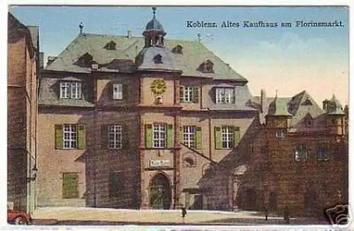 04097 Ak Koblenz altes Kaufhaus am Florinsmarkt 1939