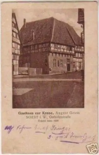 04291 Feldpost Ak Soest Gasthaus zur Krone 1916