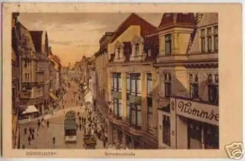 03259 Ak Düsseldorf Schadowstraße mit Straßenbahn 1924