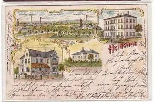 48753 Ak Lithographie Gruß aus Heidenau in Sachsen 1903