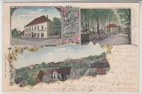 44881 Mehrbild Ak Gruß aus Zedlitz bei Borna Gasthof 1902