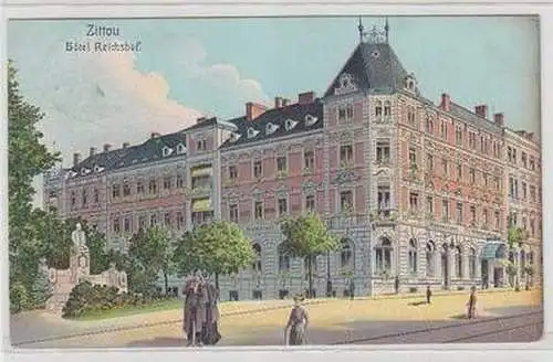 56179 Ak Zittau Hotel Reichshof 1913