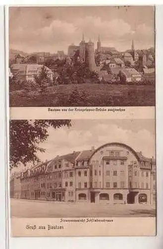 42751 Mehrbild Ak Gruß aus Bautzen Straßenansicht Schliebenstraße 1925