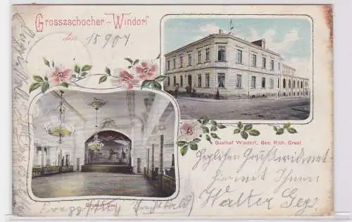 87179 Mehrbild Ak Großzschocher Windorf Gasthof 1907