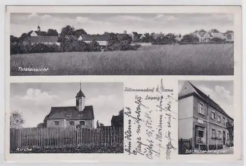 87929 Mehrbild Ak Dittmannsdorf bei Borna Bezirk Leipzig 1944