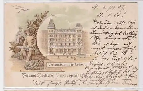 86090 AK Verband Deutscher Handlungsgehilfen - Verbandshaus in Leipzig 1899