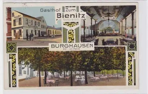 85611 Mehrbild Ak Burghausen bei Leipzig Gasthof zum Bienitz 1914