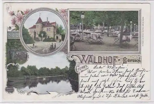 85506 Mehrbild Ak Leutzsch Etablissement 'Waldhof' 1899