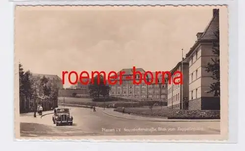 82018 Foto Ak Plauen i.V. Neundorferstraße, Blick vom Zeppelinplatz um 1940