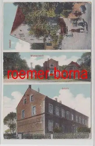 77313 Mehrbild Ak Gruß aus Gasthof Nieder-Jahna Wasserwerk, Schule 1918