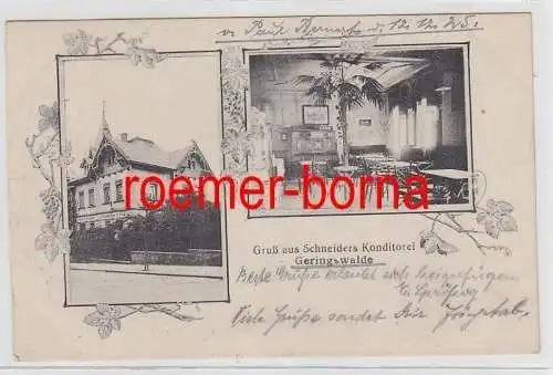 74887 Mehrbild Ak Gruß aus Schneiders Konditorei Geringswalde 1925