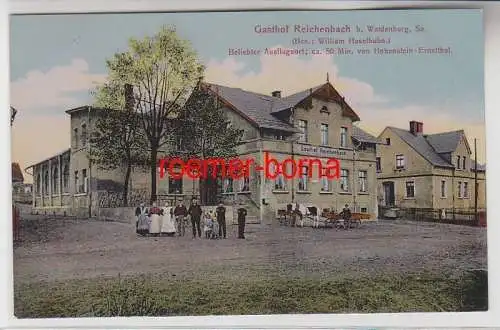 72533 Ak Gasthof Reichenbach bei Waldenburg in Sachsen 1916