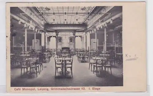 87431 Ak Leipzig Grimmaischestrasse 10 Café Monopol I. Etage 1912