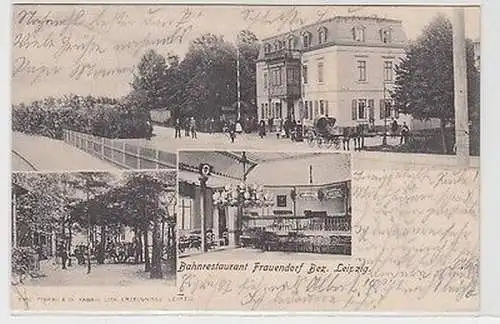 62124 Mehrbild Ak Bahnrestaurant Frauendorf Bezirk Leipzig 1904