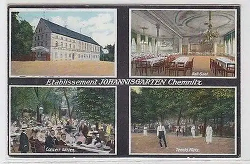 62637 Mehrbild Ak Chemnitz Etablissement Johannisgarten 1919