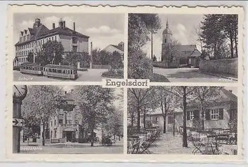 3/2 Mehrbild Ak Engelsdorf Schule usw. um 1930