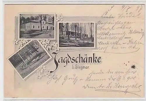 64977 Mehrbild Ak Jagdschänke b. Siegmar 1897