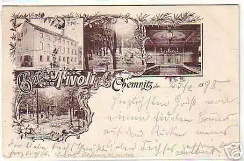 06700 Ak Gruß vom Concerthaus Tivoli Chemnitz 1898