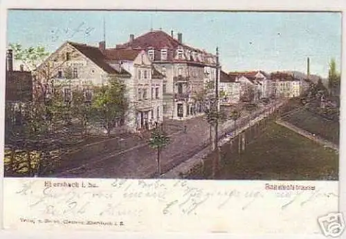 06756 Präge Ak Ebersbach in Sachsen Bahnhofstrasse 1905