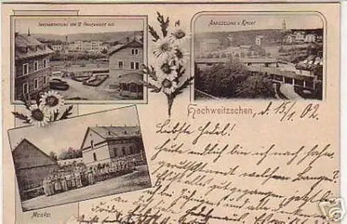 05049 Feldpost Ak Hochweitzschen Meierei usw. 1902