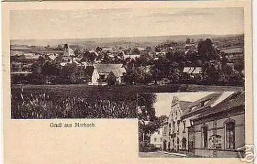 05072 Ak Gruß aus Marbach Gasthof Goldener Anker 1920