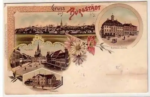 41429 Ak Lithographie Gruß aus Burgstädt 1902