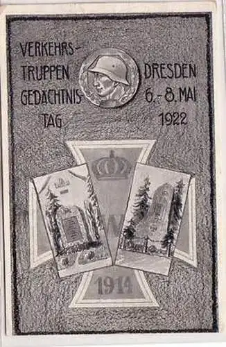 42149 Ak Verkehrstruppen-Gedächtnistag Dresden Mai 1922